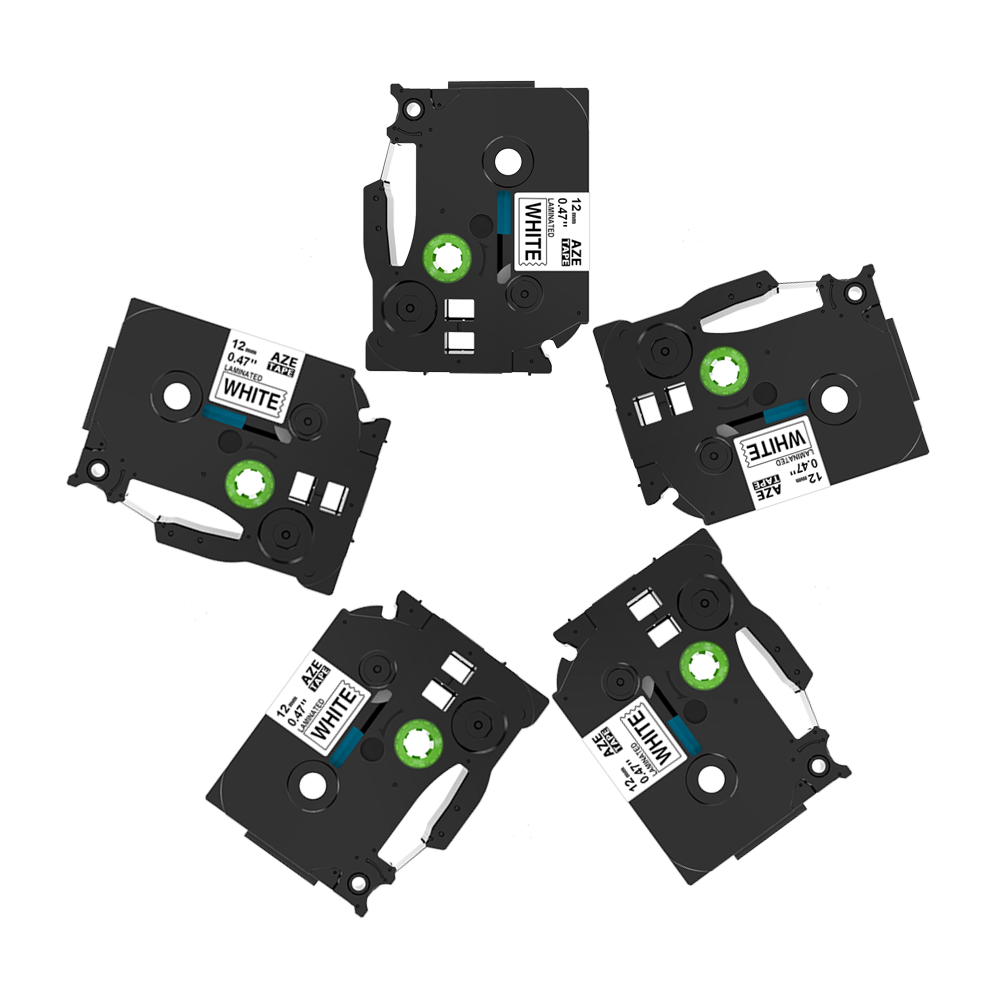 Label Printer Tape - Labelife 5 szt. Czarno-biała taśma etykietująca