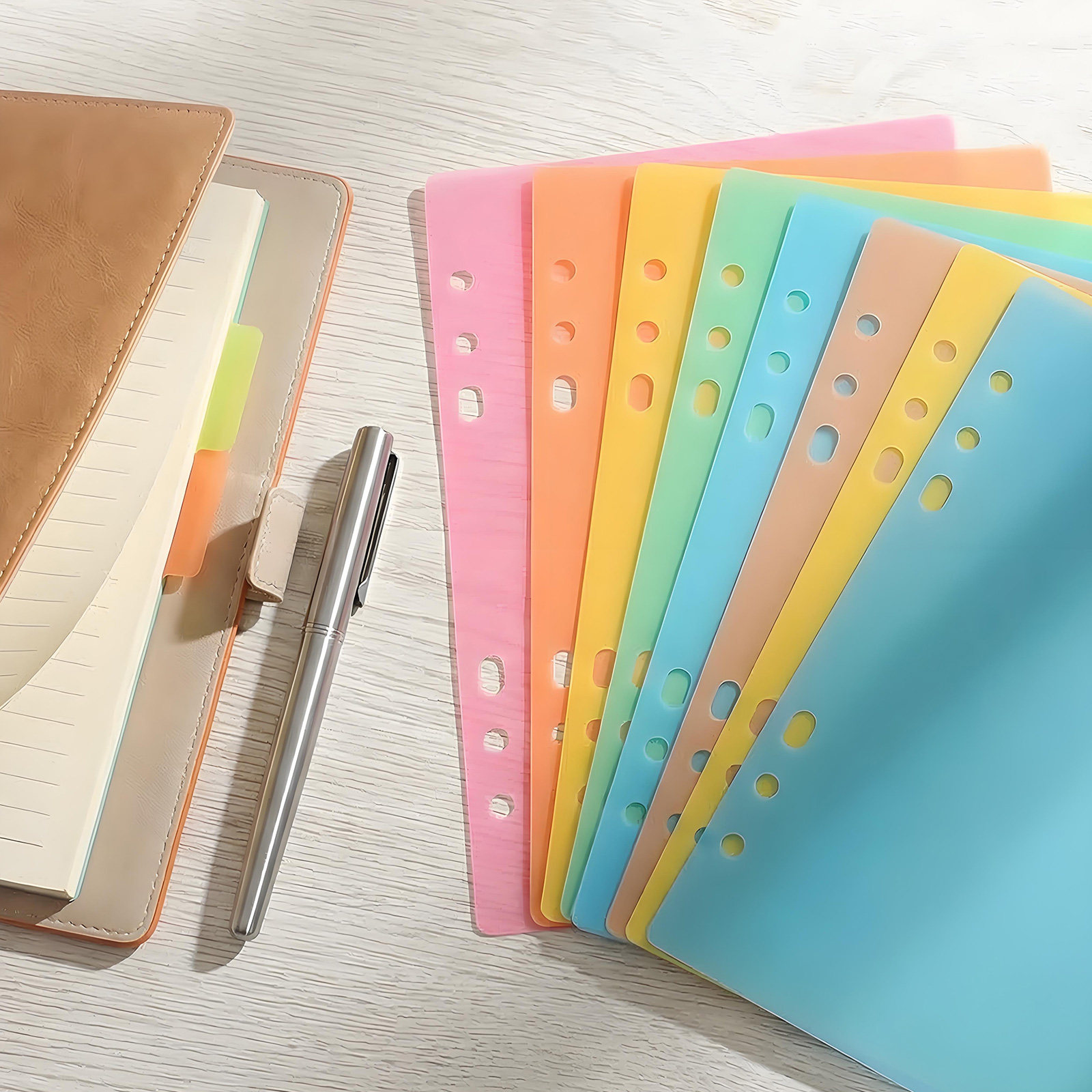 Index Tab Divider - 10 sztuk kolorowych plastikowych przekładek do