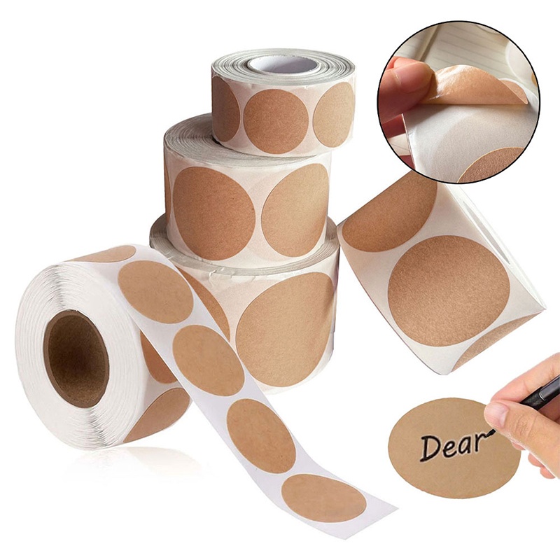 Label Printer Tape - 1-5 rolek okrągłych, samoprzylepnych, z możliwością