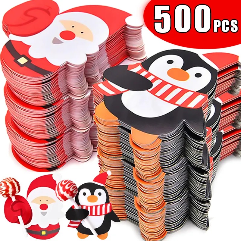 Cardstock Paper Pack - Świąteczne karty papierowe Lollipop Cartoon Santa