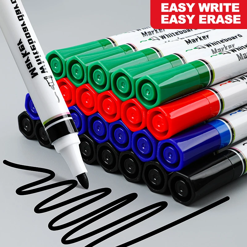 Whiteboard Marker Set - 4 kolory suchościeralne marker do tablic