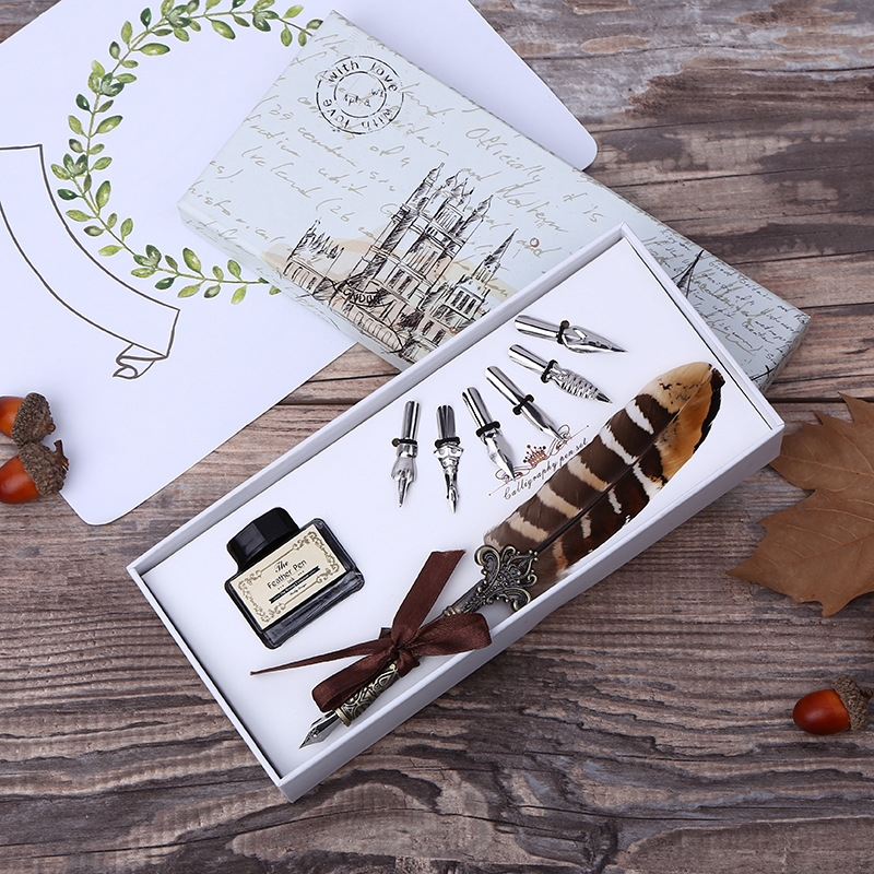Self Inking Stamp - Zestaw do pisania retro piórem z