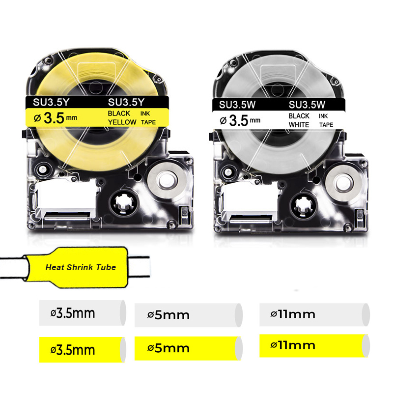 Label Printer Tape - 3.5/5/7/11mm rurka termokurczliwa taśmy SU5Y SU5S