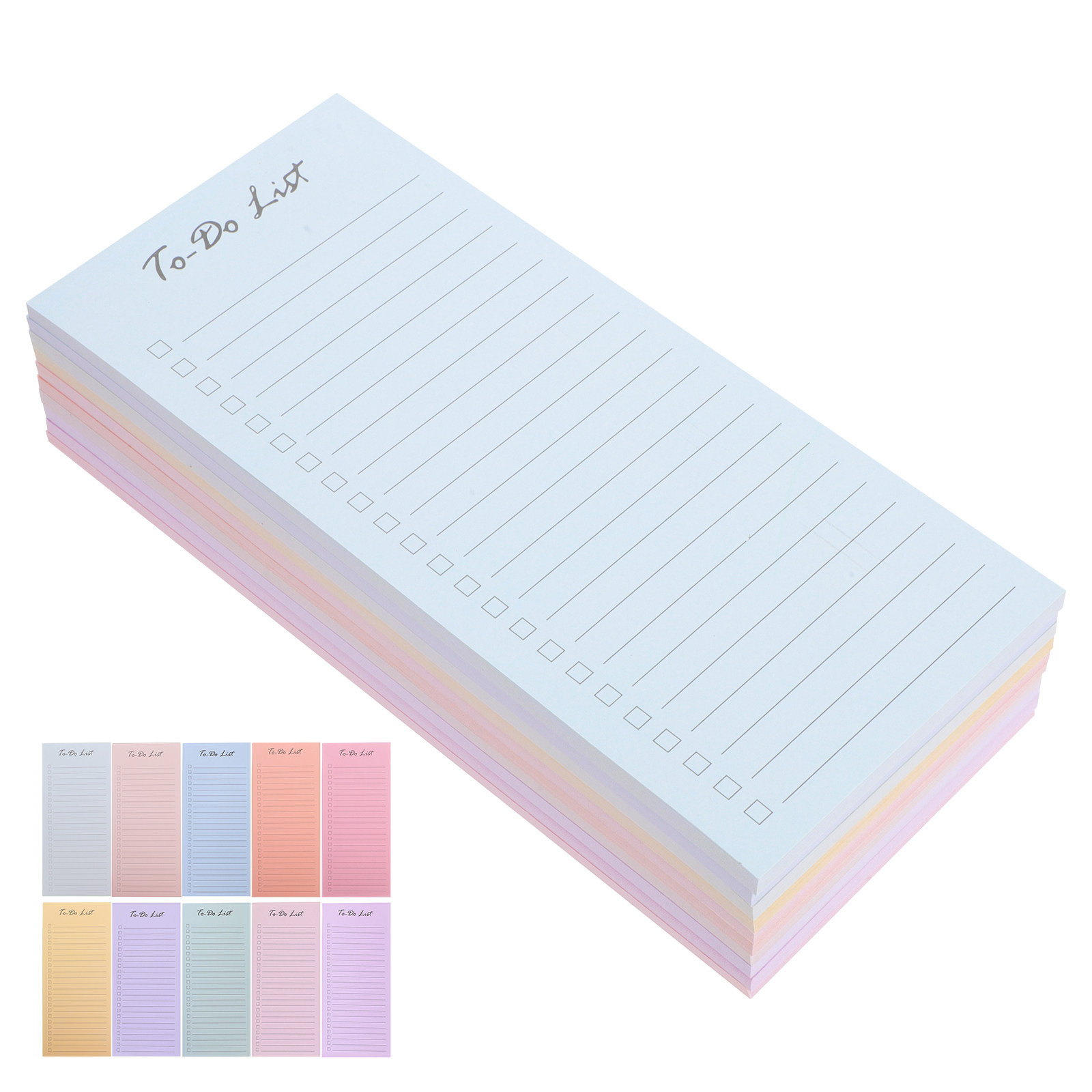 Office Stationery Supply List - 10 samoprzylepnych notatników z listą zadań,