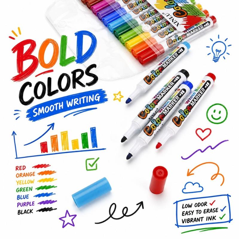 Zestaw 12 markerów do tablic s – Whiteboard Marker Set recenzja i cena