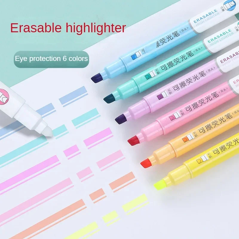 6 szt. Zmazywalnych zakreślacz – Highlighter Set Pastel recenzja i cena
