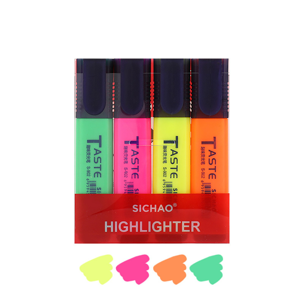 Zestaw 4 fluorescencyjnych zak – Highlighter Set Pastel recenzja i cena