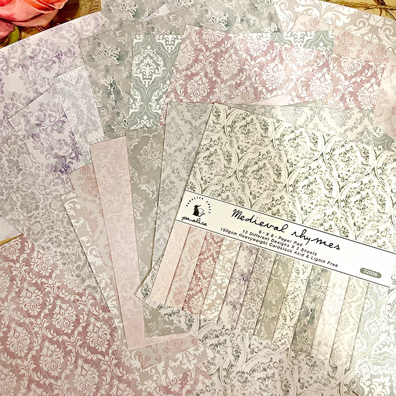 12 arkuszy barokowy wzór papie – Cardstock Paper Pack recenzja i cena